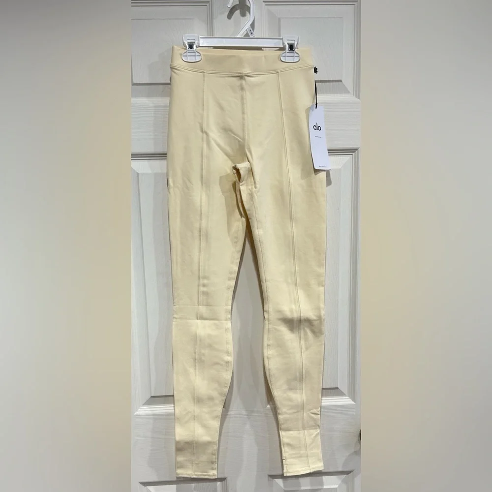 Alo Yoga Women's XS Airbrush High-Waist Enso Legging Cream Vanilla NWT Seam